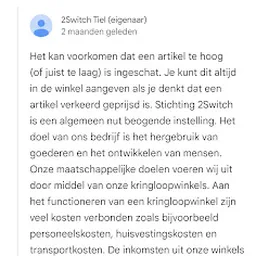 Bezoeker foto van Kringloopwinkel 2Switch Tiel in Tiel