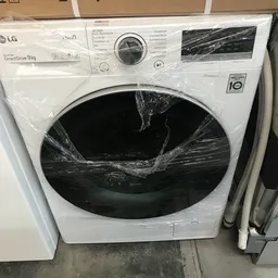 Witte wasmachine met zwarte trommel, nog in plastic verpakking, DirectDrive 9kg model van LG