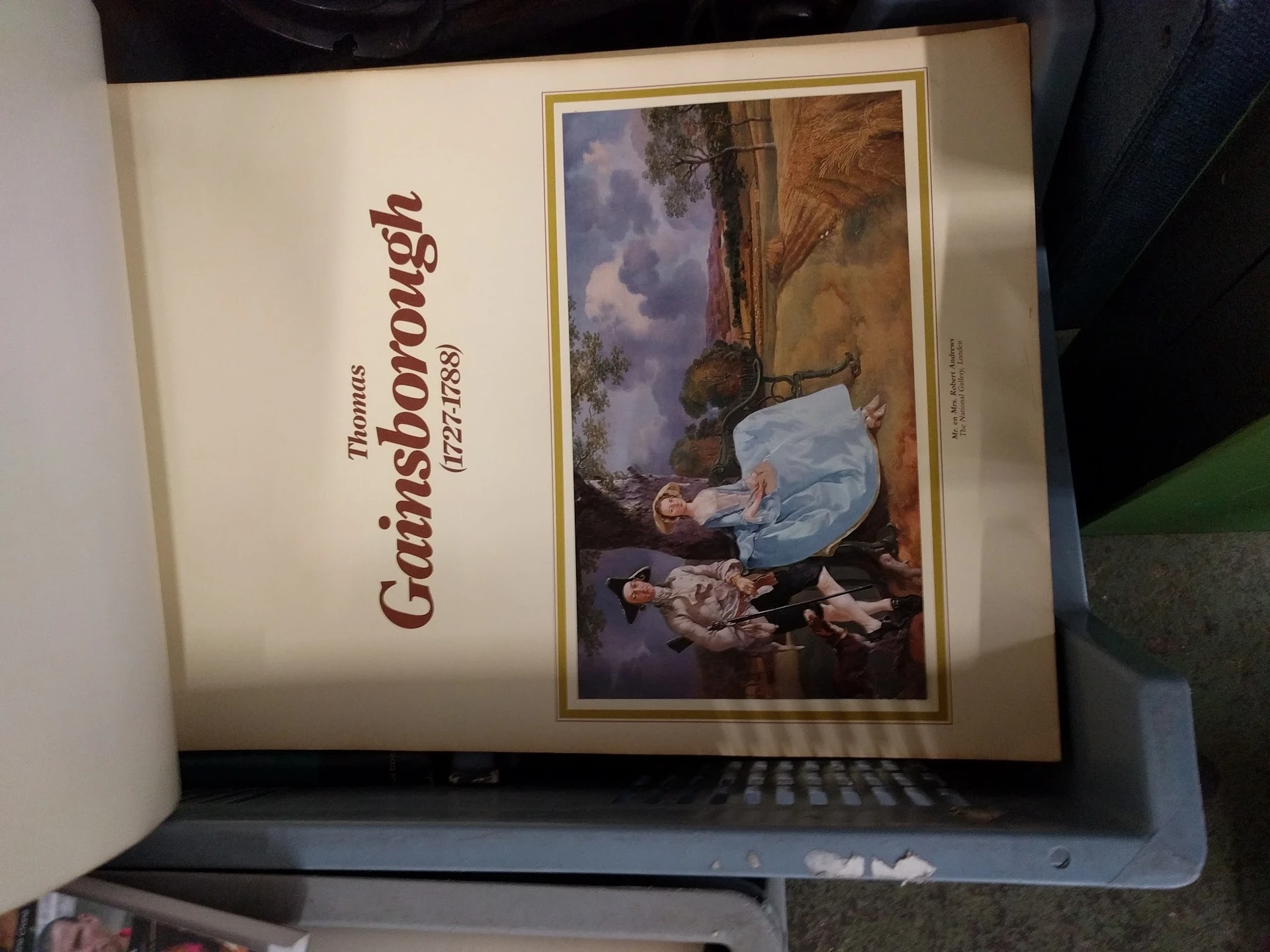 Een kunstboek met titel 'Thomas Gainsborough' met afbeelding van een schilderij op de voorkant