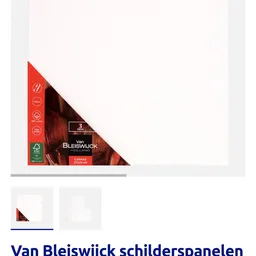 Verpakking van Bleiswijck canvas met rode driehoekige doos