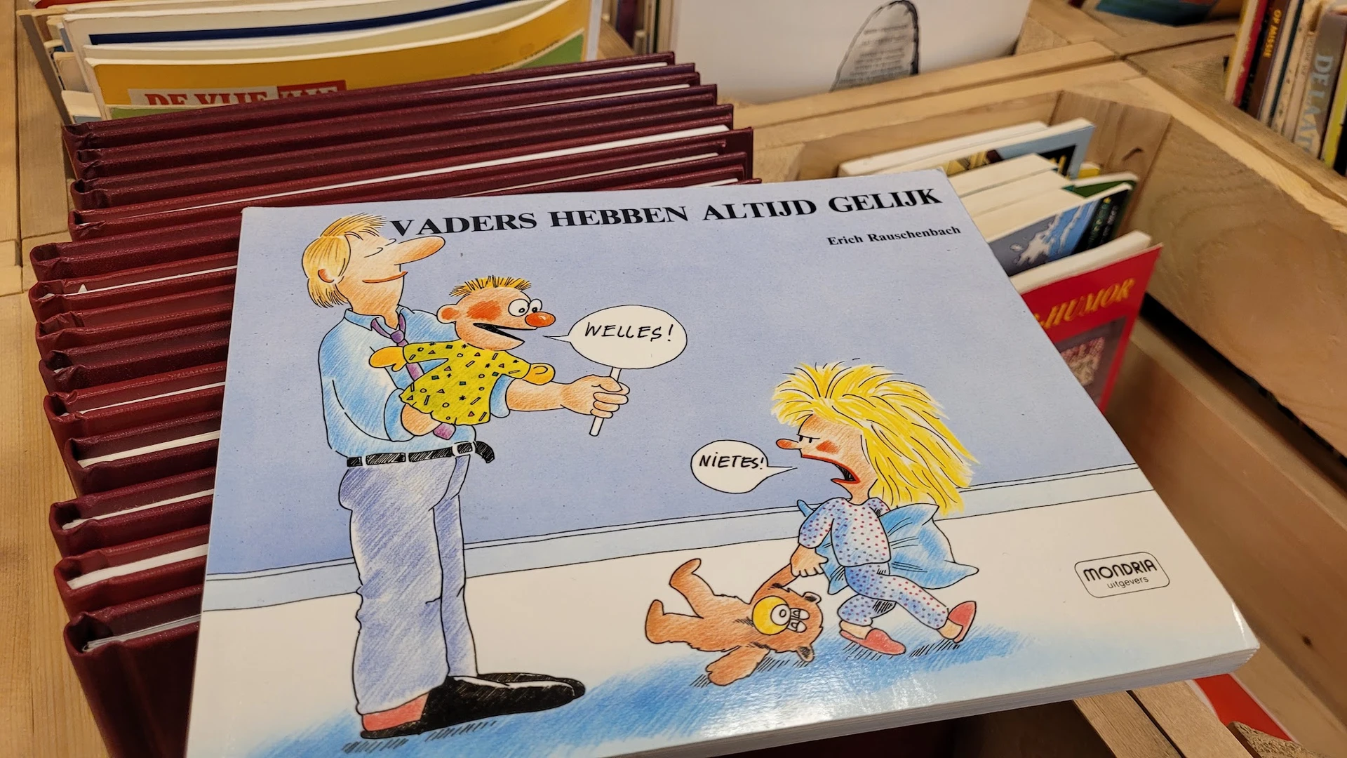 Kinderboek 'Vaders hebben altijd gelijk' van Erick Kaschewskek met illustraties van vader en kinderen