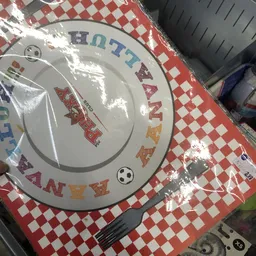 Kinderbord met voetbal- en letters-design, nog in verpakking