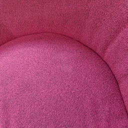 Close-up van roze gestoffeerde meubeltextiel met naad