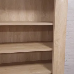 Houten boekenkast of stellingkast met drie lege planken