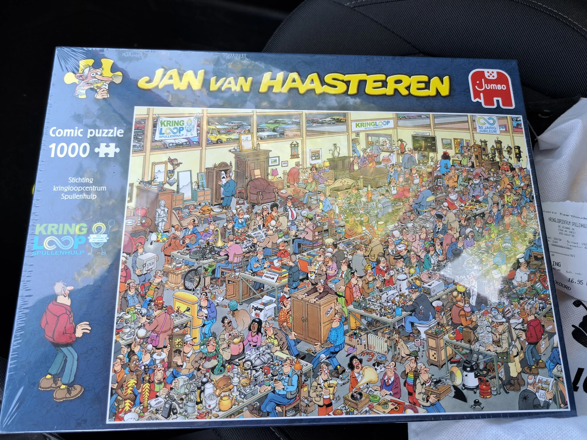 Jan van Haasteren legpuzzel van 1000 stukjes met druk tafereel vol figuren
