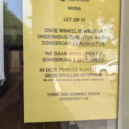 Kringloopwinkel Kringloopwinkel Terre des Hommes winkel Breda in Breda